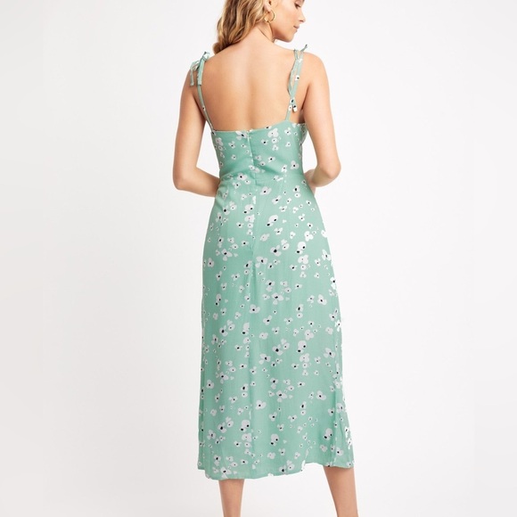 Kookai AUSTIN SLIP DRESS Mint Green/Multi Floral Pattern Size 34 / US 2 - Picture 2 of 10